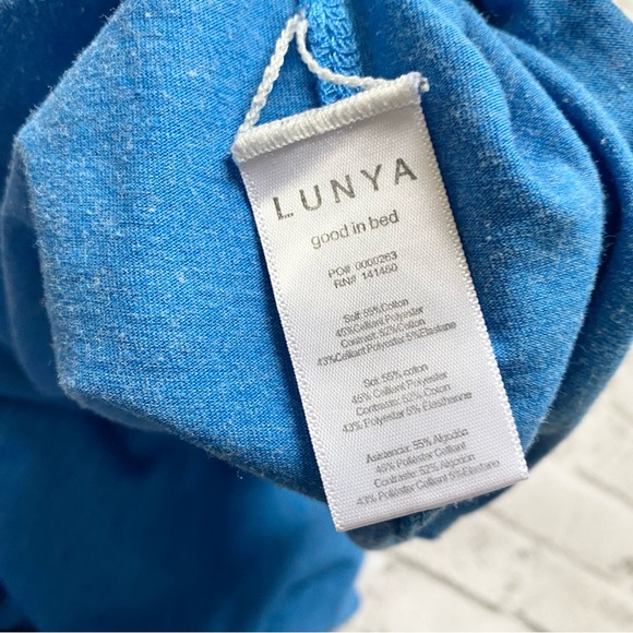 Lunya Blue Crop Short Sleeve Top - Picture 5 of 7